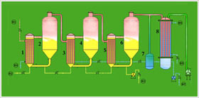 Three Way Circulation Continuous Evaporator